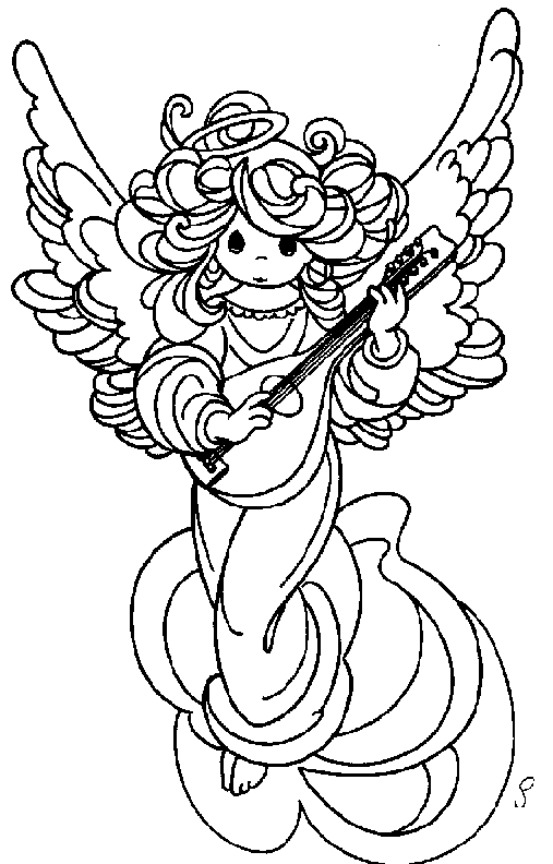 coloriage moments precieux l ange musical